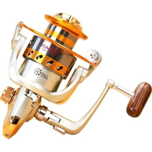 10Pcs/Lot EF1000-7000 12BB 5.2:1 Metal Spinning Fishing Reel Fly Wheel For Fresh/Salt Water Sea Fishing Spinning Reel