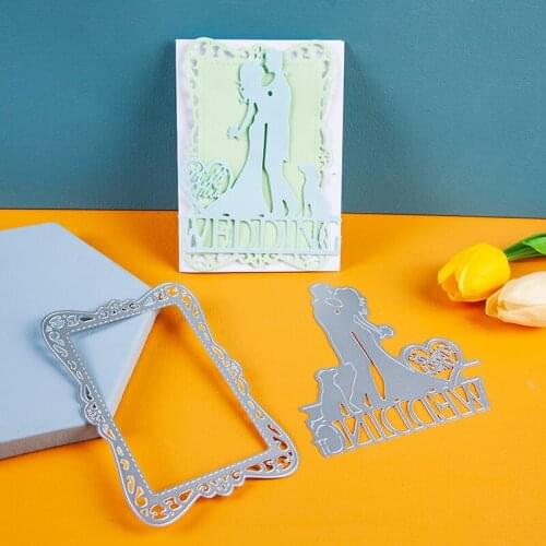 Metal cutting dies men hug women frame cut die mold decoration Scrapbook paper craft knife mould blade punch stencils dies
