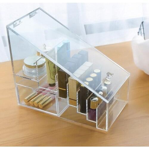 Multi-layer lipstick box Acrylic lipstick holder Makeup Organizer case Cosmetics storage box Nail polish Display Stand Box