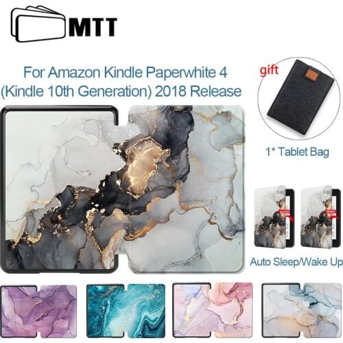 MTT Marble Cover Case For Amazon Kindle Paperwhite 4 10th Gen 6'' E-Book 2018 PU Leather Magnetic Smart Funda Protective Shell
