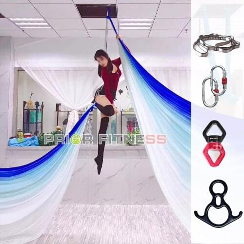PRIOR FITNESS 15Yards 13.7M Aerial Silk Set Gradational Colors Aerial Yoga Anti-gravity for yoga training Yoga for sporting