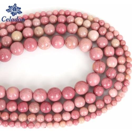 Natural Stone 4/6/8/10mm 15'' Rhodochrosite Beads Hole 1mm Beads For Necklace&Bracelet DIY Needlework Jewelry Craft Making