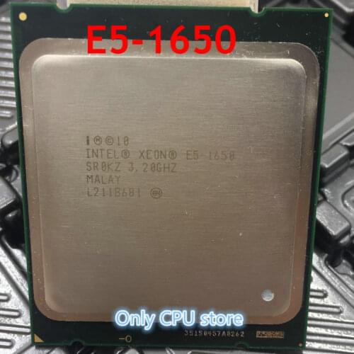 Original Intel Xeon E5 1650 3.2GHz 6 Core 12Mb Cache Socket 2011 E5-1650 CPU Processor SR0KZ e5 1650