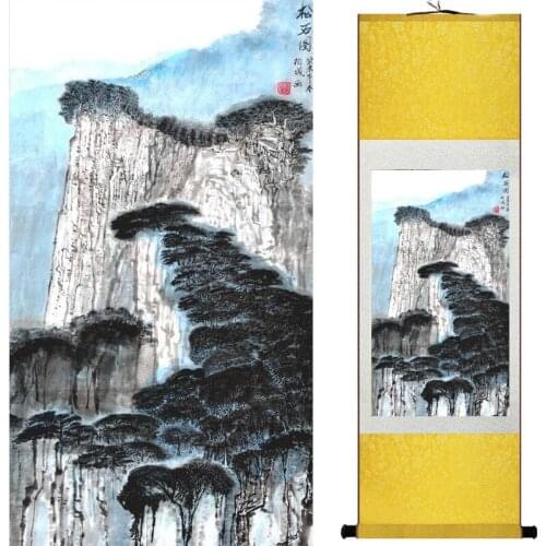 Landscape painting Home Office Decoration Chinese scroll painting Mountains and river painting 19071507