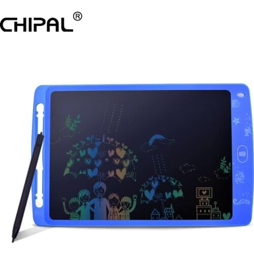 CHIPAL 10'' Colorful LCD Writing Drawing Tablet Digital Graphic Pads Electronic Painting Pad Board with Touch Pen / Button Cell