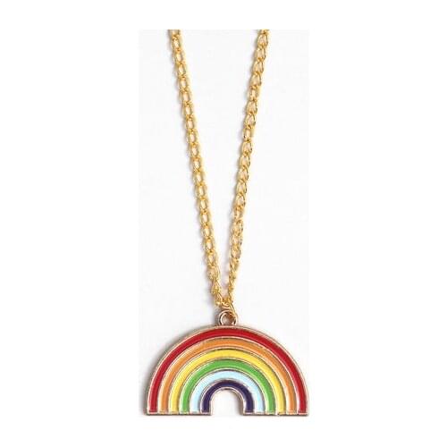 Rainbow Necklace The Rainbow After Wind and Rain Means Beauty and Luck. Ladies Jewelry Long Pendent Necklace Is Simple Versatile