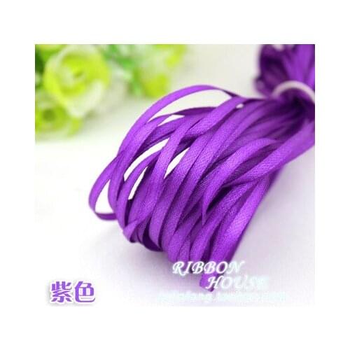 10 meters/lot Silk Satin Ribbon Purple Material Wedding Party Decoration Gift Wrapping Christmas New Year Apparel Sewing Fabric