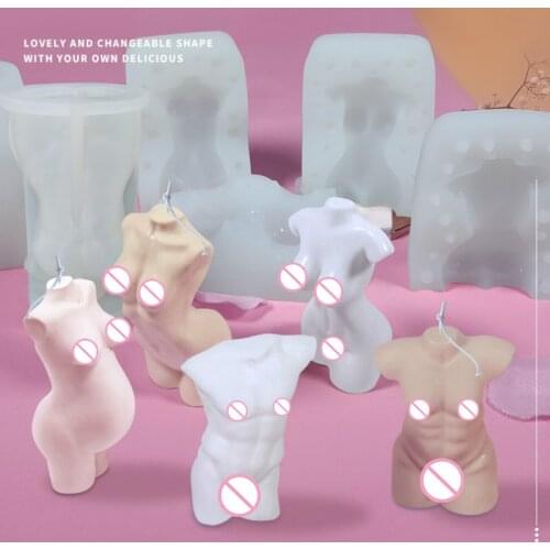 Human Body Silicone Mold Female Body Candle Mold Male Female Human Shape Aromatherapy Plaster Mold Diy