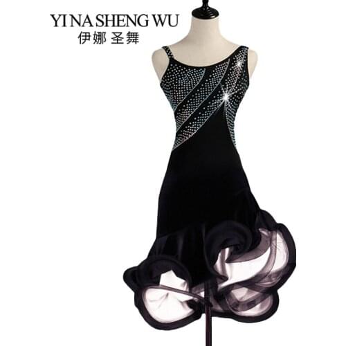 High-grade Velvet Latin Dance Performance Clothes Adult Professional Latin Competition Dress New Can Be Customized Latin Dress