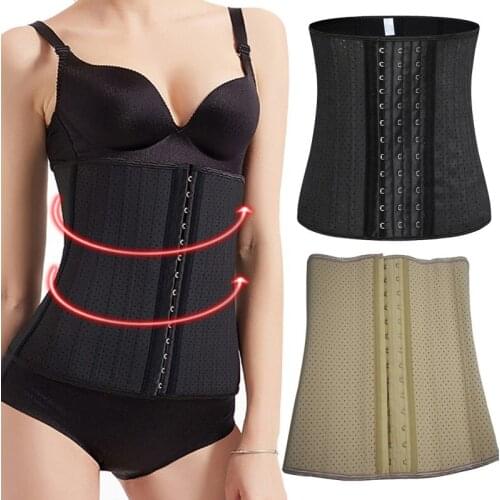 Woman Waist Trainer Breathable Underwear 25 Steel Bone Punching Corset 30CM Punching Sports Fitness Thin Waist Corset