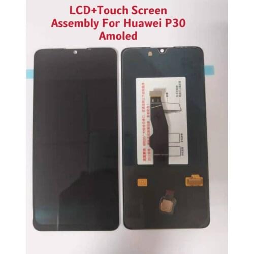 100% Super Amoled LCD Display Pantalla For Huawei P30 ELE-L29 L09 L04 LCD Touch Sceen Digitizer Full Assembly Parts For P30 LCD