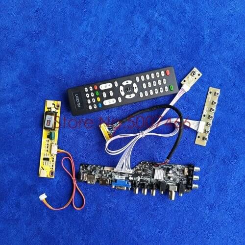 1440*900 LCD control board kit LVDS 30pin panel DVB digital signal USB+VGA+AV 2CCFL fit LP171WP3/LP171WP5/LP171WP6/LP171WP7