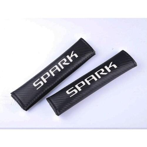 2pcs for Chevrolet Spark PU Fashion Car Seat Belt Cover Car Seat belt shoulder Pads Car styling