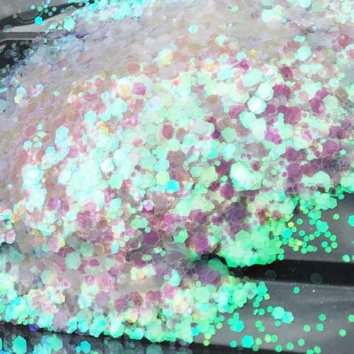 25 Colors 50g 3mm Chunky Sequins Iridescent Flakes Iridescent Flakes Nail Sequins Iridescent Flakes, Cosmetic Paillette