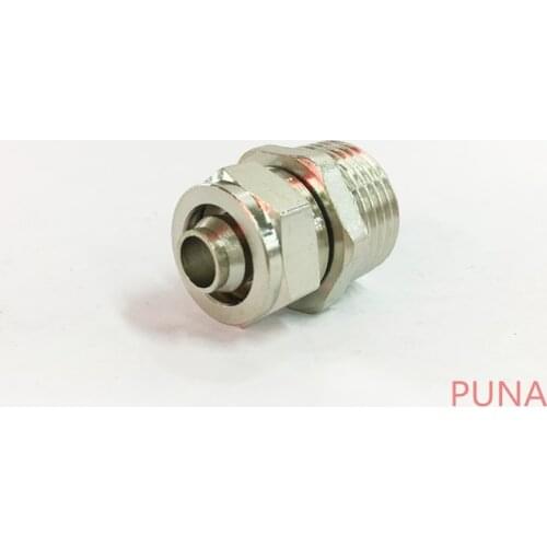 Free shipping BSPT KLC4-01 10pcs 4mm to 1/8" Fast Twist Pneumatic Connectors male straight one-touch fittings