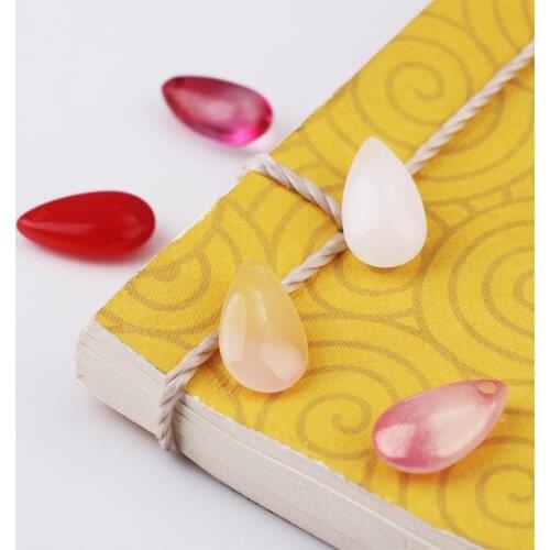 High Quality 10Pcs/Lot Glass Petals Beads Pendant Water Drop Shape Beads for Jewelry Making Necklace Findings DIY Accessories