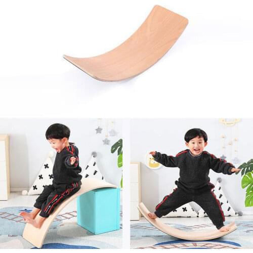 Children Wooden Balance Board Puzzle Sense Body Balance Wobble Board Twist Training Balancing Fitness Board Kids Seesaw Exercise