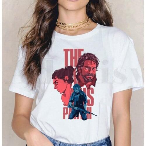 T-shirt Short Sleeve Female Tops Tees Harajuku Vintage The Last of Us Part II 2 Firefly Light Joel Ellie T Shirts Womens