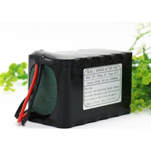 KLUOSI 24V Battery 6S3P 25.2V 10.5Ah NCR18650GA Li-Ion Battery Pack with 20A Balanced BMS for Electric Motor Bike Scooter