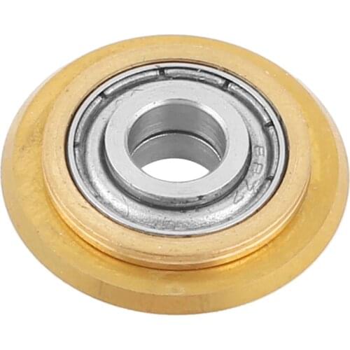 UXCELL Hot Selling 1pcs 22mmx6mmx6mm Titanium Coating Tungsten Carbide Ceramic Tile Cutter Wheel Replacement Brass Tone