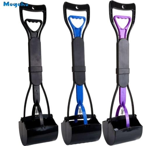 Mogoko 1x Long Handle Dog Cat Pet Pooper Scooper Jaw Poop Scoop Clean Pick Up Waste Tools Pet Picker Cleaning Tools Outdoor