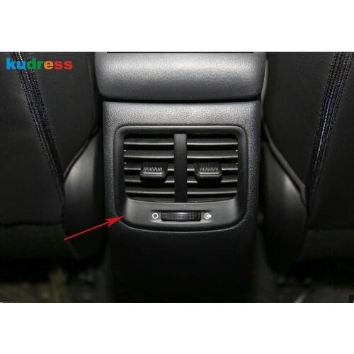For Kia Rio 4 X-line 2018 2019 Steel Armrest Box Rear Back Seat Air Vent Trim Cover Bezel Garnish Outlet Car Accessories