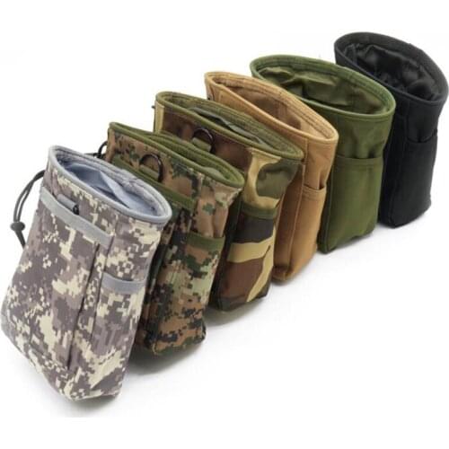 Outdoor Airsoft Molle Hunting Rifle Pouch Ammo Gun Tactical Magazine Pouch Camo Dump Drop Reloader Paintball Pouch Bag Equipment