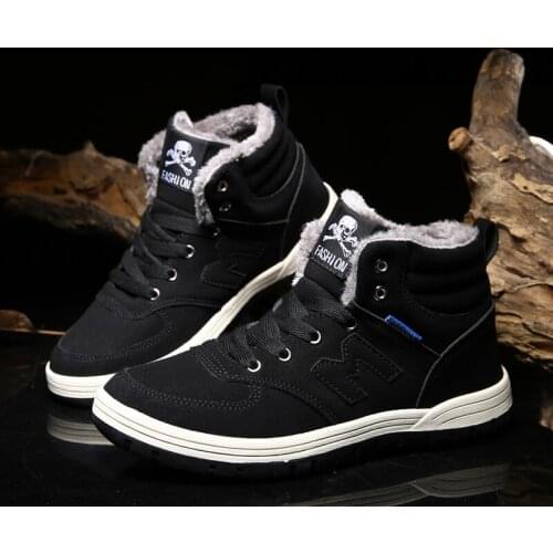 2019 new mens snow boots warm fur winter shoes mens winter boots shoes mens large size ankle boots mens sports shoes