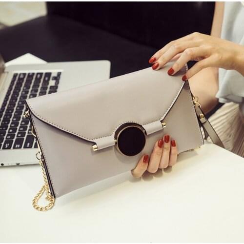 2021 New Envelope clutch bag Leather Small Woman handbag Fashion Chain purses and handbags 3 colors Solid Mini Woman bags