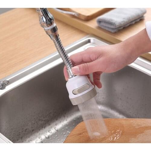 360 Degree Rotation Adjustable Faucet Extending Three Gears Splash Proof Faucets for Kitchen