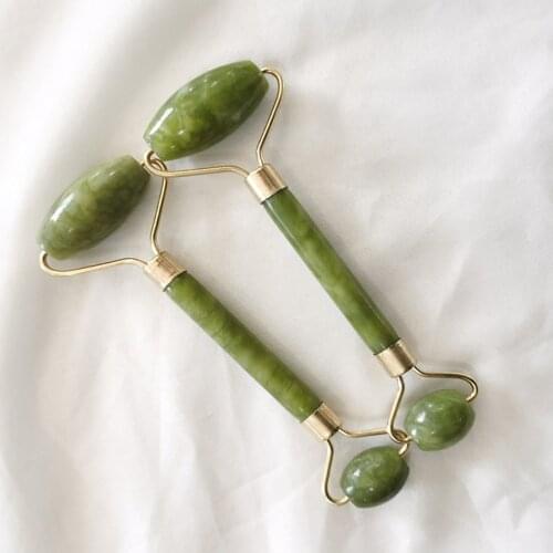 1pc Jade Stone Facial Massage Roller Double Heads Face Lift Slim Roller Anti Wrinkle Skin Neck Relaxation Health Skin Care Tool