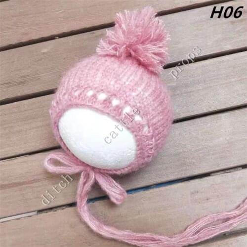 Hand-knitted Mohair Hat, Newborn Photography Props
