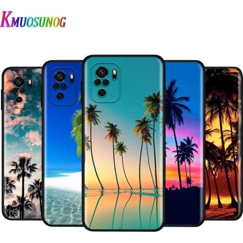 Silicone Cover Sea Palm Trees Seaside For Xiaomi Redmi Note 10 10S 9T 9S 9 8T 8 7 7S 6 5A 5 4 4X 5G Pro Max Phone Case