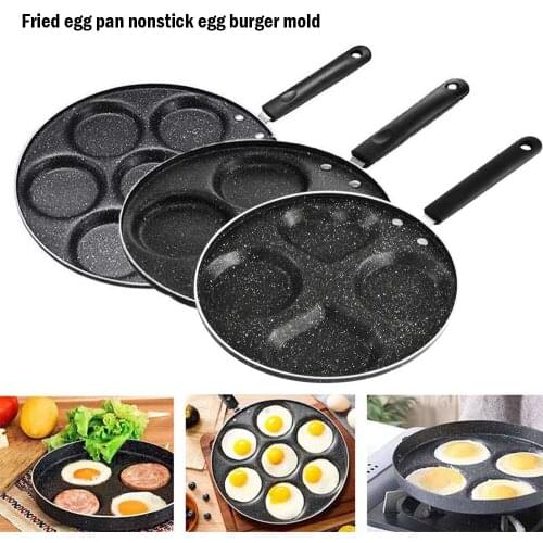 Four-hole Frying Pot Thickened Omelet Pan Non-stick Egg Pancake Steak Pan Cooking Egg Ham Pans Breakfast Maker
