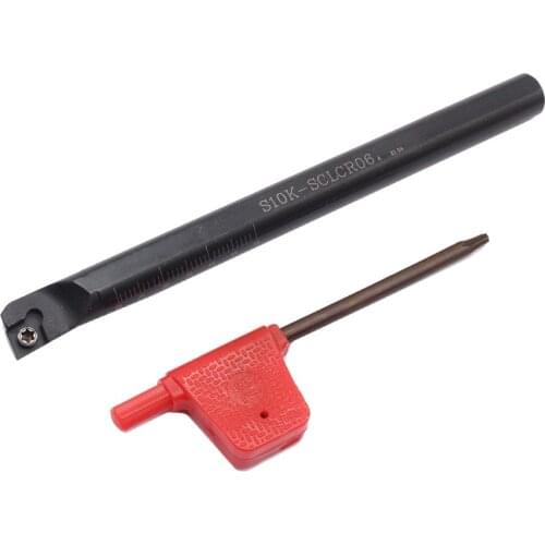 Solid Carbide Lathe Turning Tool Boring Bar Holder T8 C10K-SCLCR06 For CCMT0602