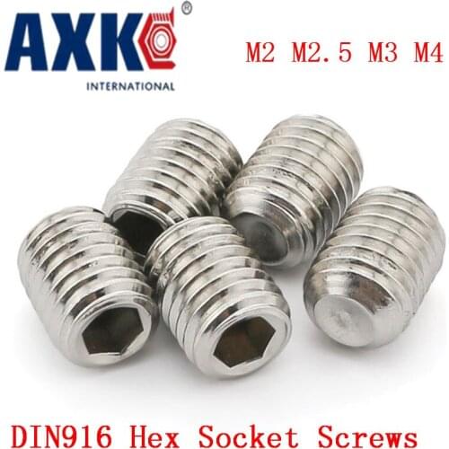 2021 Drywall Screws For Laptops Parafuso 50pcs/lot Din916 M2 M2.5 M3 M4 Stainless Steel Cup Point Grub Hex Socket Set Screws