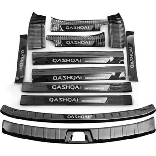 Stainless Steel car Scuff Plate/Door Sill Door Sill Rear Bumper Protector Sill Car styling For Nissan Qashqai J11 2016 -2018