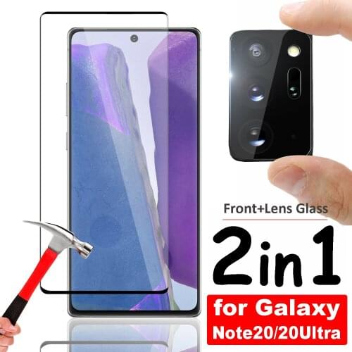 For Samsung Galaxy Note 20 Ultra Edge Fit Tempered Glass Screen Protector & Camera Lens Film Glass HD Thin Protectors