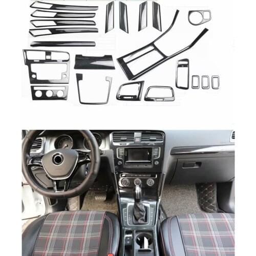 1lot Car stickers ABS carbon fiber grain inside decoration cover for 2014-2019 Volkswagen VW golf 7 MK7