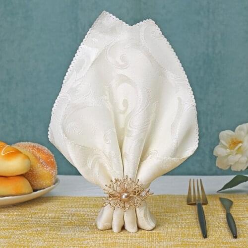 12/PCS high-end napkin buckle creative metal western napkin ring hotel furniture table European napkin ring