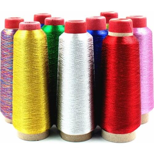 3000m / volume Handmade Bright Silk Gold Thread Silver Thread Computer Embroidery Cross-stitch Silk Thread DIY Sewing Woven Line