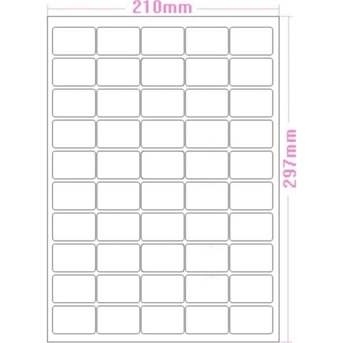 50 Sheets A4 White Self Adhesive Sticker Business Small Label Matte Surface Paper Sheet for Laser Inkjet Printer Copier 41 Sizes