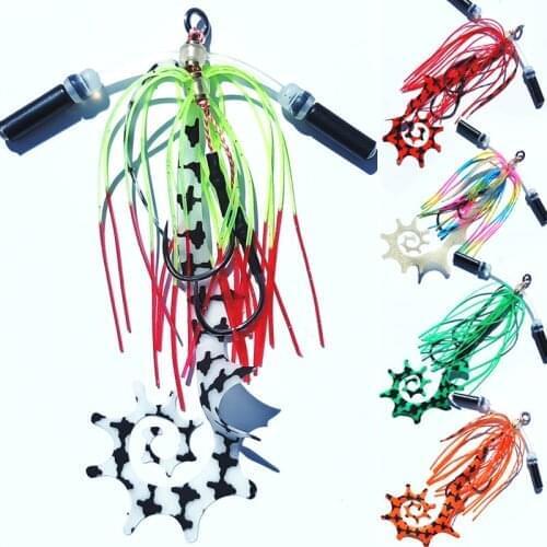 Size 15# Snapper skirt Silicone Skirt with bell Rubber jig skirt hooks Assist hook jigging hook sea fishing hook Jig head