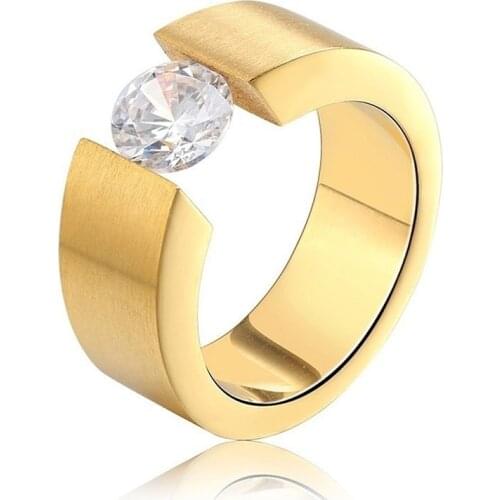 6mm Classic Vintage Stainless Steel Men Ring Design Gold Silver Color Ring for Men Anniversary gift Trendy Jewelry