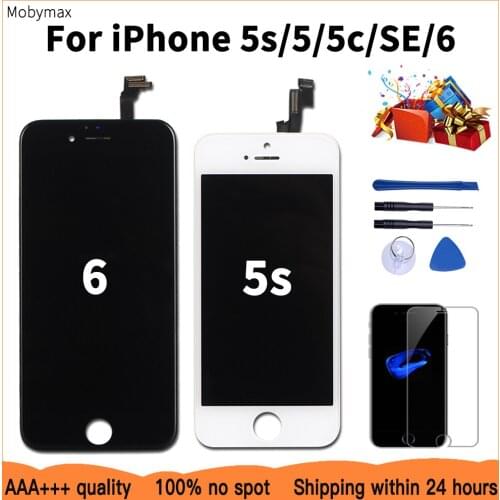 AAA+++ Quality LCD Display For iPhone 5 5S 5C LCD Module With Touch Digitizer Assembly Replacement For iPhone 6 SE No Dead Pixel