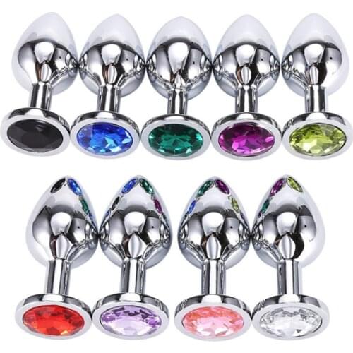 3 Sizes Anal Plug Sex Toys Mini Round Shaped Metal Stainless Smooth Steel Butt Small Tail Female/Male Dildo Intimate Goods