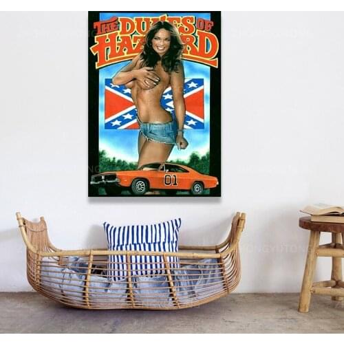 The Dukes of Hazzard Daisy Duke Art Picture Prints Home Decor Wall Poster Decoration For Living Room Man Cave Decor Bar