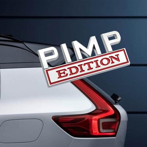Car Sticker Badges Character Car Emblem For Chevy Ford PIMP EDITION Truck 3D Sticker Car Styling Decals