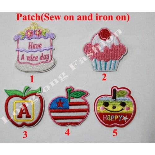 Free Shipping Hot Sale Mixed Sew On Patch Embroidered Patches Iron On Cartoon Motif DK Applique Embroidery Accessory LSAP03111