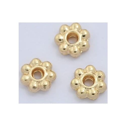 JFE37 New Arrivals Snowflakes ,Plum Blossoms Spacer Beads Gold Electroplated Bead Accessories Women Fashion DIY Jewerly Finding